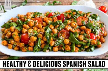 Spinach Salad with Spiced Chickpeas | Healthy & Delicious 20 Minute Recipe