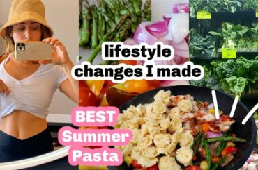 Healthy habits for a flat stomach a mom/BEST SUMMER PASTA RECIPE