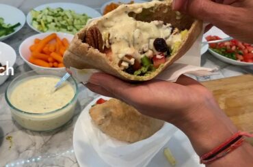 Veggie Pita Sandwich Recipe! Delicious, Healthy & Colorful! Make at Home in Minutes!