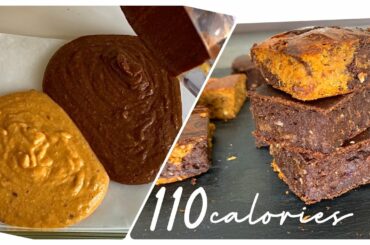 Healthy Pumpkin Brownies [ Sugar, Oil and Butter FREE ] low calorie brownie recipes