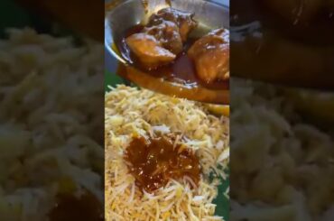 chicken and delicious yummy rice enjoying with healthy recipes #shorts #shortvideo #yummy #recipe