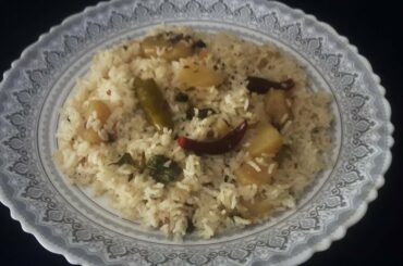 Mint Potato Rice / Dinner Recipes /Yellow Rice Recipes/Mint Recipes/Stew Recipes/Potato Recipes 1207