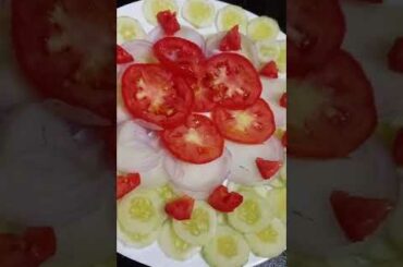 Indian cucumber tomato onion salad #salad #shorts