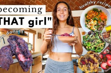 trying to become "THAT GIRL" but it's actually realistic | healthy recipes & packing for Hawaii