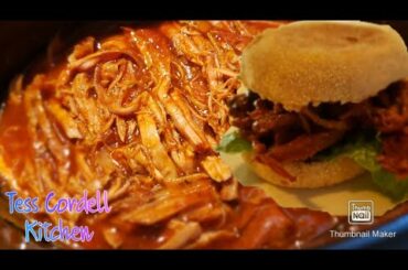 Slow Cooker Pulled Pork| Quick and Easy Dinner| Healthy Recipes| Tess Cordell Kitchen
