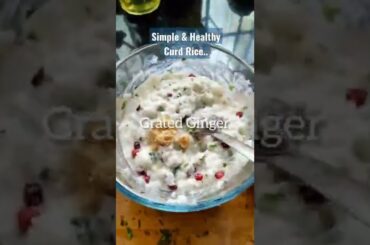 Simple & healthy #Curdrice #Recipe #healthylunch #simplerecipe #healthyfood #southindianfood #short