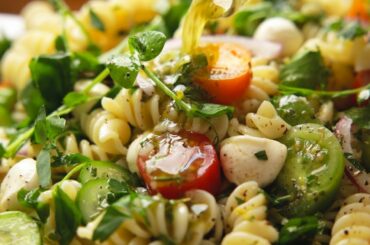 Easy Pasta Salad Recipe with Homemade Italian Dressing