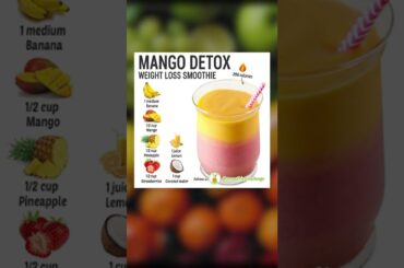 Smoothie diet for weight loss recipes with mango banana #shorts #smoothiediet #smoothierecipes