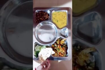 simple and healthy lunch thali #desithali #vegthali #lunchthali #youtubeshorts