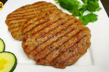 Healthy Chicken Patty & Sandwich Recipe For Kids & Bachelors, Diet Recipe, New Chicken Kabab Recipe