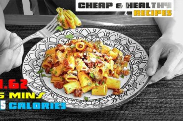 Cheap and Healthy Dinner with This Delicious Vodka Rigatoni Pasta Dish. Easy Dinner Recipes. How to
