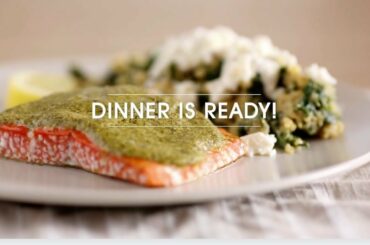 Healthy Dinner Recipe - Salmon with Quinoa Kale Salad || Tasty and Healthy Dinner Recipe