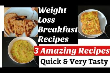 3 Breakfast Recipes for Weight Loss | Quick Easy Healthy WeightLoss Breakfast Recipe | Plate of Joy