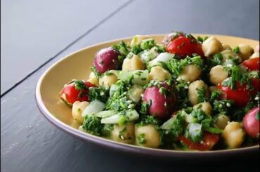 Healthy Vegetable Recipes For Weight Loss|How to Make a delicious vegetarian chickpeas salad recipe|