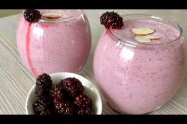 1 Minute Healthy Breakfast Smoothie | Summer Special Blackberry Smoothie | Smoothie Recipes
