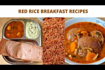 Red Rice Recipes || Healthy Breakfast Recipes || Diabetic, Thyroid,Pcod,Weightloss Diet Recipes