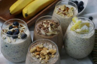 OVERNIGHT OATS | 5 Flavor Ideas | Amazing Super Healthy Breakfast Recipe Video!