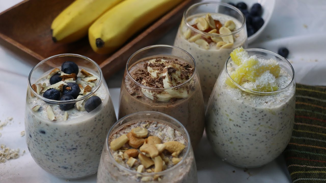 OVERNIGHT OATS | 5 Flavor Ideas | Amazing Super Healthy Breakfast Recipe Video! OVERNIGHT OATS | 5 Flavor Ideas | Amazing Super Healthy Breakfast Recipe Video!