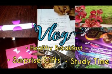Day In My Life || Study Routine|| Surprise Gift Making|| Healthy Breakfast Recipe ||