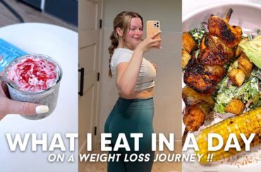 WHAT I EAT IN A DAY! Healthy + Non-Restrictive Meals for Weight Loss
