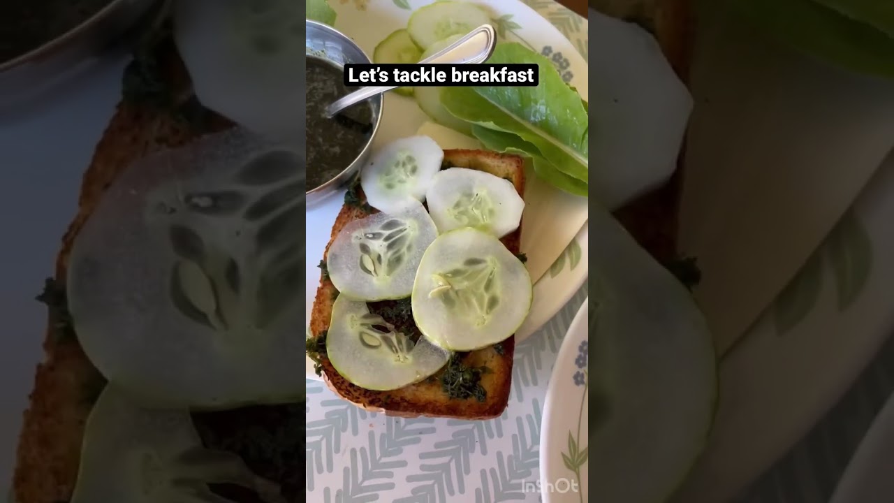 Green sandwich with veggies from garden #shorts #healthy #sandwhich Green sandwich with veggies from garden #shorts #healthy #sandwhich