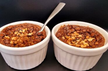 Delicious baked oats recipe in 2 minutes! Low calorie dessert for breakfast! Healthy and easy!