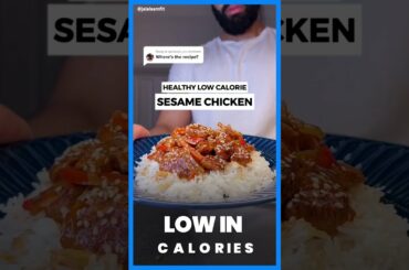 Delicious Healthy Low Calorie Sesame Chicken - Perfect for meal prep by Jalalsamfit #short #shorts