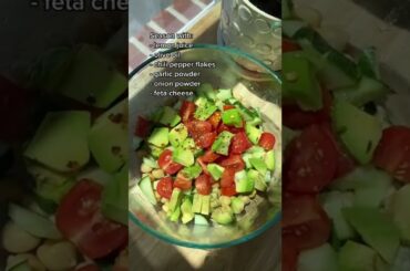 Easy, healthy chickpea salad for lunch #shorts