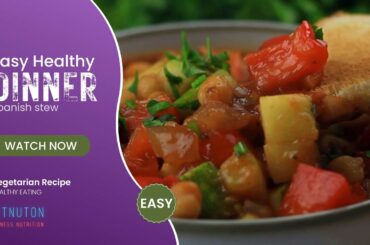 Healthy Dinner Recipe With Zucchini and Chickpeas Spanish Stew | Vegetarian Meals | Healthy Recipes