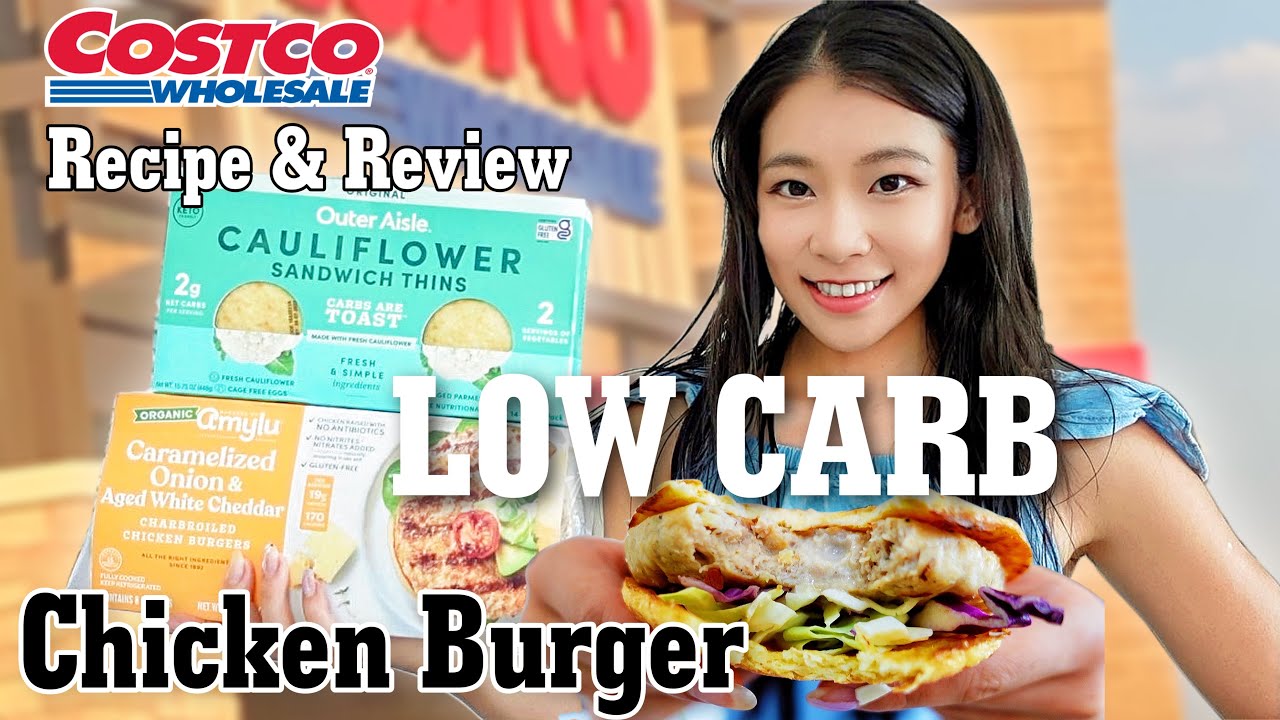 Costco healthy burger recipe with Outer Aisle Cauliflower Sandwich thins & Amylu chicken burger Costco healthy burger recipe with Outer Aisle Cauliflower Sandwich thins & Amylu chicken burger