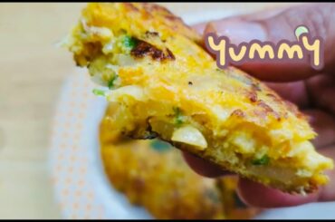 Easy to prepare Healthy breakfast for diet |Potato and Carrot fluffy omelet with cheese recipe