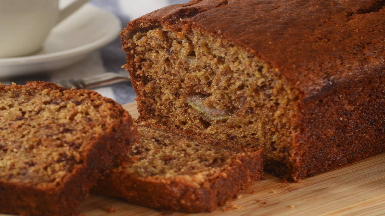 Low Fat Banana Bread Recipe Demonstration – Joyofbaking.com Low Fat Banana Bread Recipe Demonstration - Joyofbaking.com