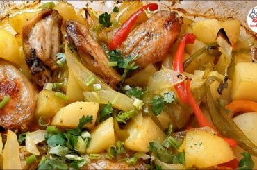 Roasted Chicken Wings with Potatoes | Lemon Cumin | Easy Healthy Dinner Recipe