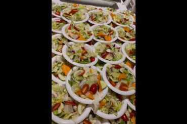 Feeding 140 people a healthy salad and very yummy! #healthy #salad #yummy #delicious #shortvideo