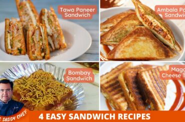 Easy Sandwich Recipes to make at home | Sandwich recipes for Lunch Box | Chef Ajay Chopra