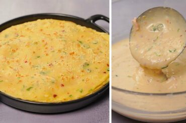 Spicy Vegetable Crepe For Breakfast | 5 Mins Easy Breakfast Recipe | Easy Snacks Recipe