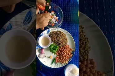 Gram Pulse And Mung Bean Salad Recipe ll Super easy breakfast ll Healthy Food