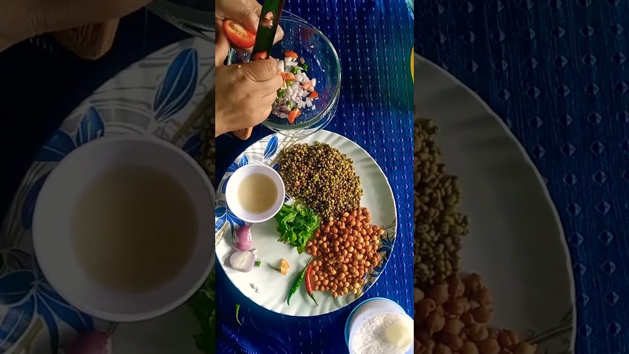 Gram Pulse And Mung Bean Salad Recipe ll Super easy breakfast ll Healthy Food Gram Pulse And Mung Bean Salad Recipe ll Super easy breakfast ll Healthy Food