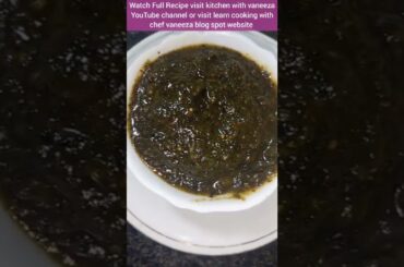 Imli Podina chutney Recipe | Mint Tamarind Sauce Recipe by Kitchen with Vaneeza #short