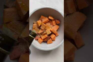 Easy Baked Sweet Potato Wedges (Healthy Vegan Snack Recipes) #shorts #sweetpotato #diaryfree #snack