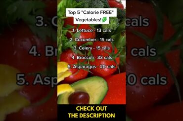 Top 5 Calories free vegetables WEIGHT LOSS | #shorts | #08