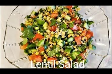 Healthy Fresh Lentil Salad Recipe ||Living Lentil Salad