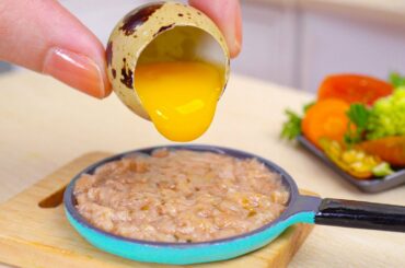So Yummy Miniature American Dinner Recipe | Easy Making Tiny Healthy Dish With Egg and Canned Tuna