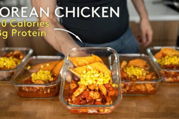 Meal Prep Korean Chicken & Sweet Potato (Low Calorie High Protein)