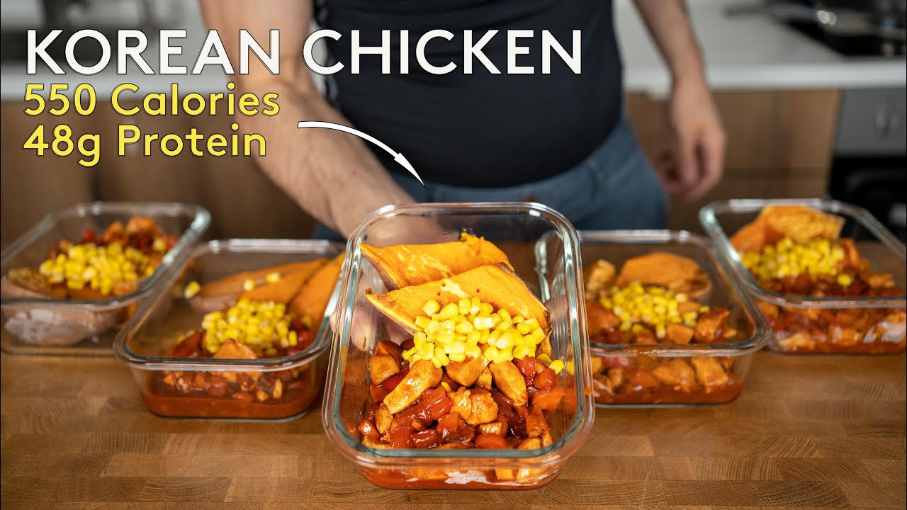 Meal Prep Korean Chicken & Sweet Potato (Low Calorie High Protein) Meal Prep Korean Chicken & Sweet Potato (Low Calorie High Protein)