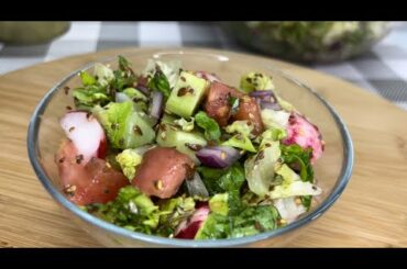 Super healthy vegan salad recipe // fantastic salad with seeds