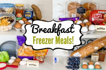 5 GRAB N' GO Breakfast Freezer Meal Prep Ideas | BEST Quick & EASY Breakfast Recipes | Julia Pacheco