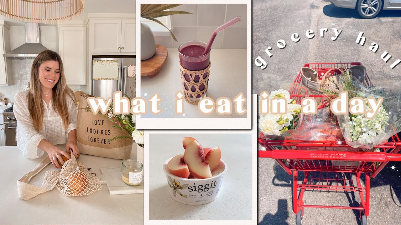 WHAT I EAT IN A DAY | healthy recipe ideas, grocery shop + haul, and day in the life! WHAT I EAT IN A DAY | healthy recipe ideas, grocery shop + haul, and day in the life!