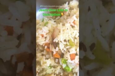 #shorts ,#Jeerarice,#Simplyvijayateluguchannel,#Lunchboxideas,