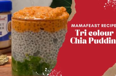 Tri Color Chia Pudding | Chia Seeds | Weight loss Recipes | Healthy Recipes | Peanut Butter |